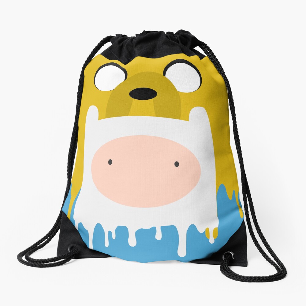 Finn n' Jake Splash Design Drawstring Bag