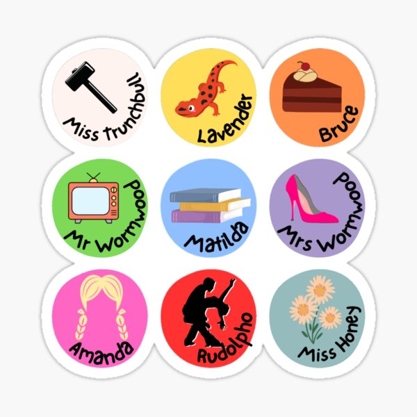 Item preview, Matilda Characters Pop Art Active  designed and sold by GlobalDreamDesi.