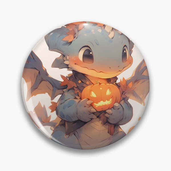 Item preview, Happy cute Halloween Pumpkin Dragon designed and sold by HydraDreams.