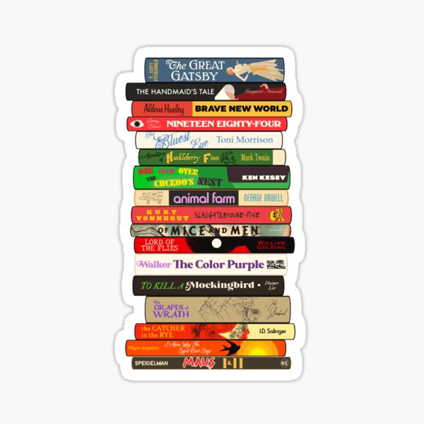 Aperçu de l'œuvre Pile de livres interdits 1 créée et vendue par WrayDesign.