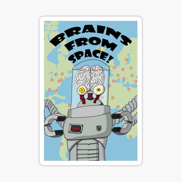 Brains from Space Sticker