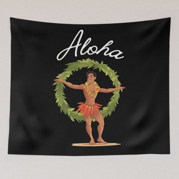 Item preview, Young male Hula dancer Aloha designed and sold by TheTrendsDesk.