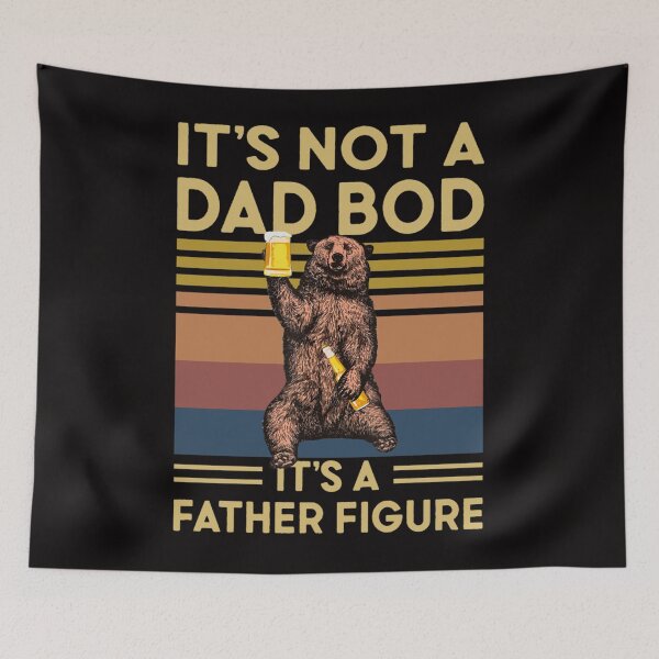 Item preview, It's Not A Dad BOD It's Father Figure Bear Beer Lover Vintage Retro  designed and sold by DANILUMS.