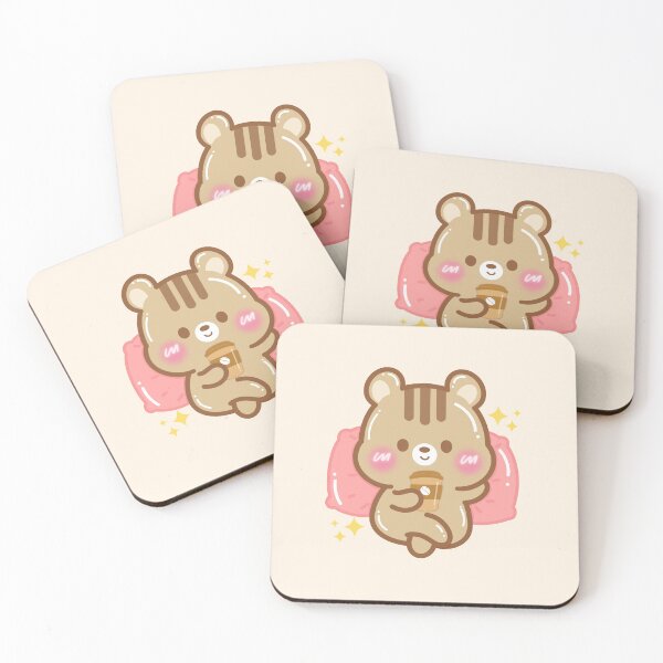 Item preview, Cute Kawaii Chipmunk ADORABLE COFFEE BREAK designed and sold by cutecozynook.