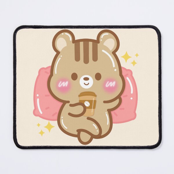 Item preview, Cute Kawaii Chipmunk ADORABLE COFFEE BREAK designed and sold by cutecozynook.