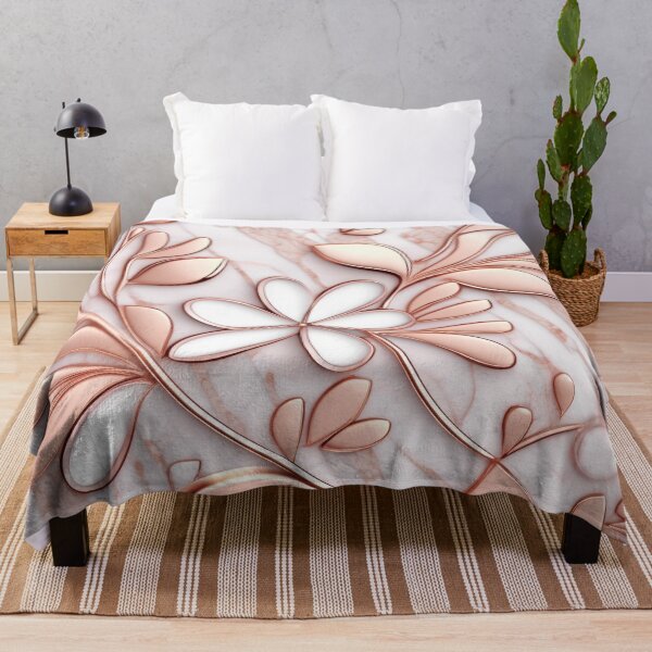 Item preview, Rose Gold-Marble Flower Design designed and sold by BirdsnStuff.