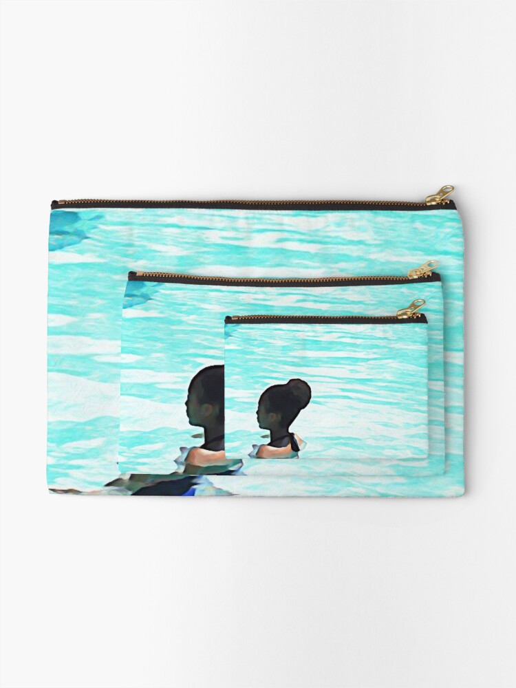 Thumbnail 2 of 4, Zipper Pouch, Deep End No. 2 designed and sold by rootcompass.