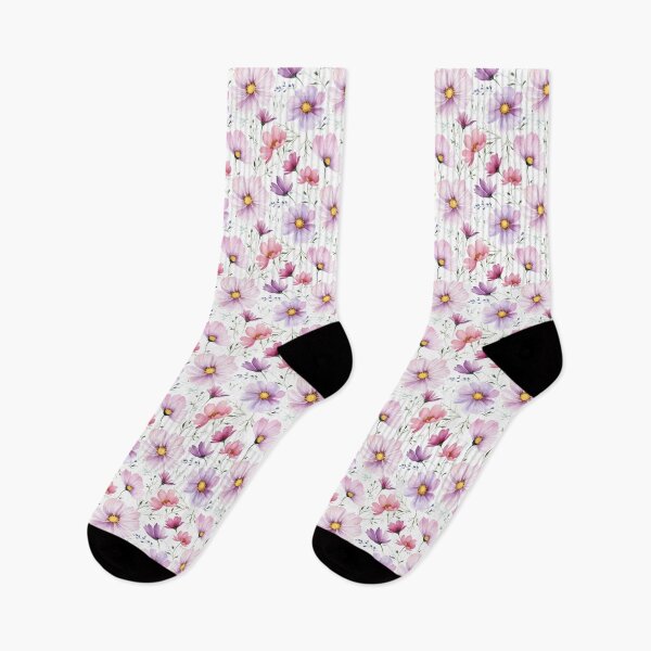 Item preview, purple and pink cosmos flower water color designed and sold by Kpinnil.