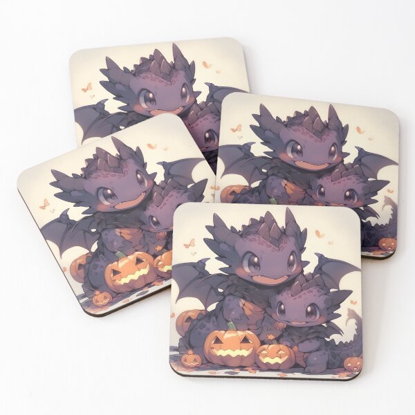 Item preview, Purple Halloween dragon family! designed and sold by HydraDreams.