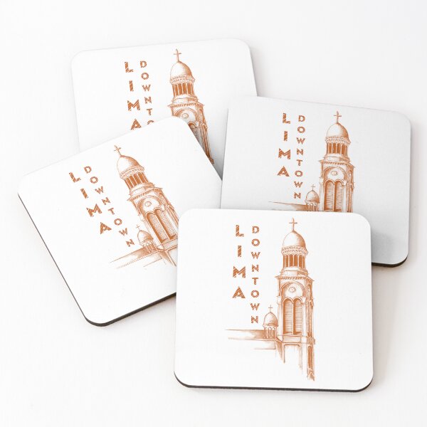 Item preview, Ink drawing Lima downtown Bolognesi square designed and sold by FreehandSketch.