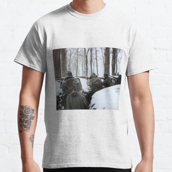 Soldiers aiming in trenches, Sierra de Guadarrama, 1936. Classic T-Shirt