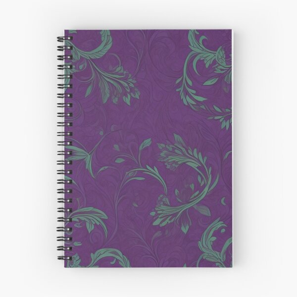 Item preview, Enchanting Harmony: Green and Purple Vector Pattern designed and sold by FemmeFlair.