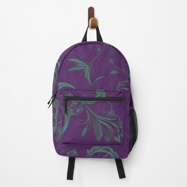 Item preview, Enchanting Harmony: Green and Purple Vector Pattern designed and sold by FemmeFlair.