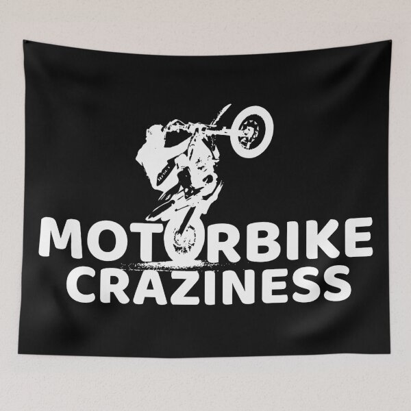 Item preview, Motorbike Craziness Logo - White designed and sold by MCYouTube.