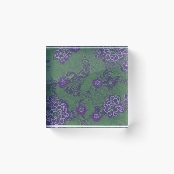 Item preview, Verdant Symphony: Elegance in Green and Purple designed and sold by FemmeFlair.