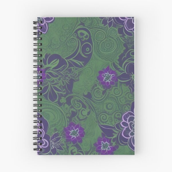 Item preview, Verdant Symphony: Elegance in Green and Purple designed and sold by FemmeFlair.