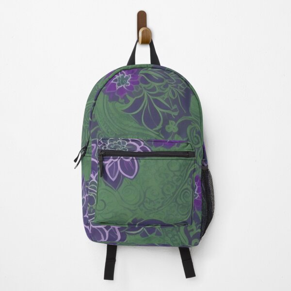 Item preview, Verdant Symphony: Elegance in Green and Purple designed and sold by FemmeFlair.