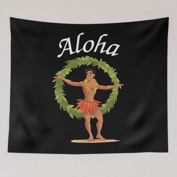 Item preview, Young male Hula dancer Aloha 2 designed and sold by TheTrendsDesk.