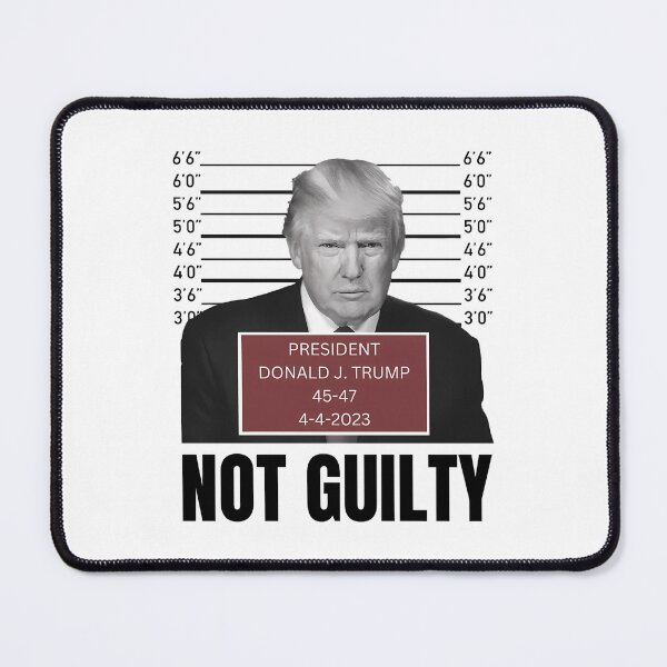 Item preview, Donald Trump Police Mugshot Photo Not Guilty 45-47 President Tee shirt DJT arrest US presidential elections Trump Support Tee designed and sold by AshtonYorkClos.