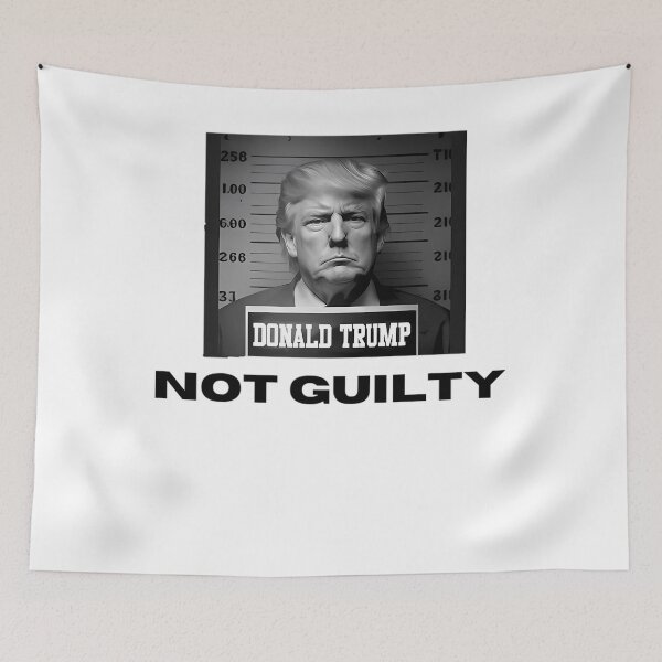 Item preview, Trump Mugshot NOT GUILTY designed and sold by ClothesRevolut.
