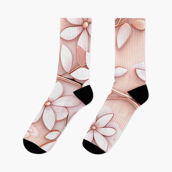 Item preview, Rose Gold-Marble Flower Design designed and sold by BirdsnStuff.