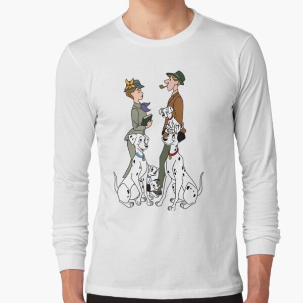 Disney 101 Dalmatians Pongo and Perdita Family - Long Sleeve T-Shirt for  Men - Customized-New Red