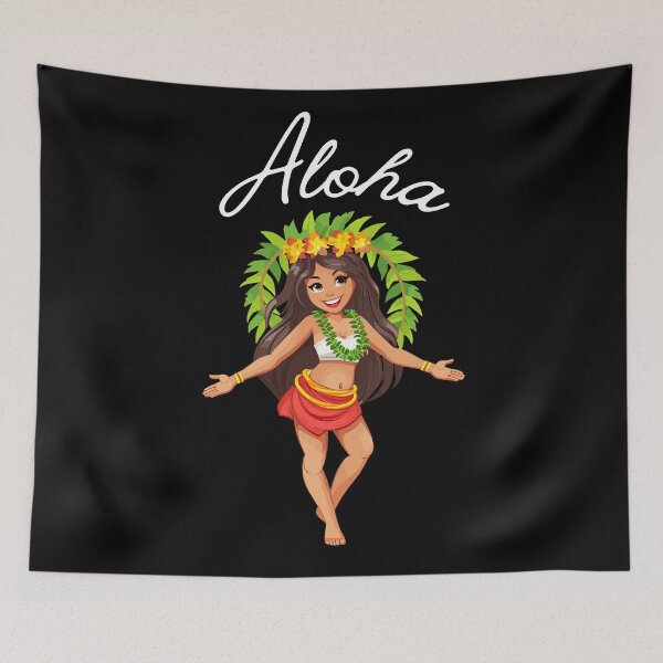 Item preview, Young female Hula dancer Aloha designed and sold by TheTrendsDesk.