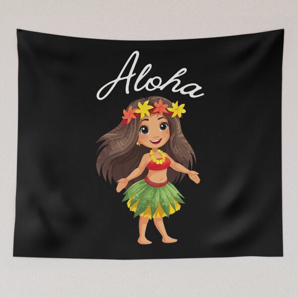 Item preview, Young girl Hula dancer Aloha designed and sold by TheTrendsDesk.