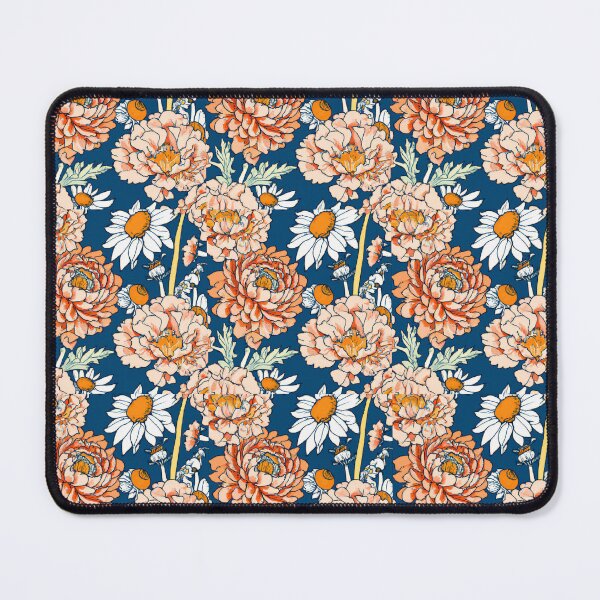 Item preview, Blue and Orange Floral Pattern designed and sold by Byreign.
