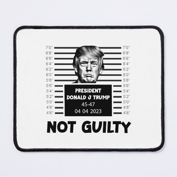 Item preview, Donald Trump Police Mugshot Photo Not Guilty 45-47 President Tee shirt DJT arrest US presidential elections Trump Support Tee designed and sold by AshtonYorkClos.