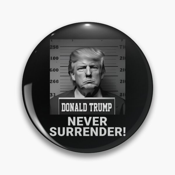 Item preview, Trump Never Surrender 2024 Mugshot designed and sold by ClothesRevolut.