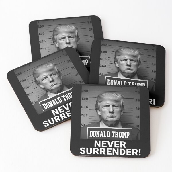 Item preview, Trump Never Surrender 2024 Mugshot designed and sold by ClothesRevolut.