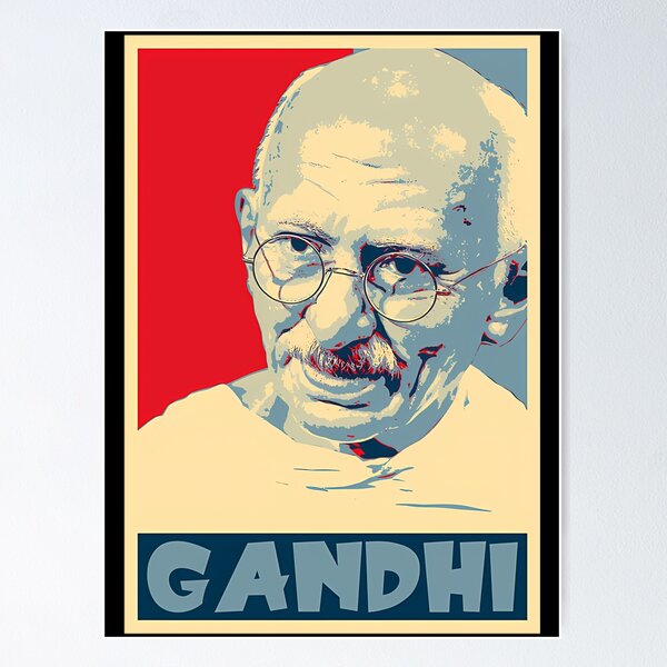 Mahatma Gandhi Coloring Collaborative Poster - Human Rights Month Leader