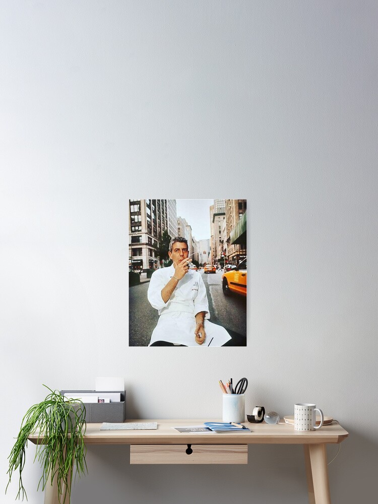 Anthony Bourdain Smokig Poster