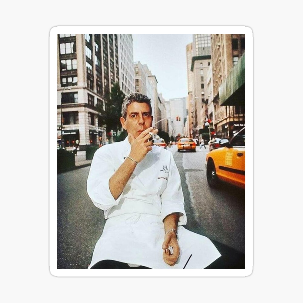 Anthony Bourdain Smokig Poster