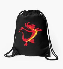 Red Lizard Drawstring Bag