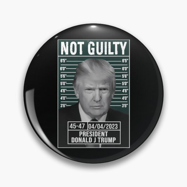Item preview, Donald Trump Police Mugshot Photo  Not Guilty 45-47 President Tee shirt DJT arrest US presidential elections Trump Support Tee designed and sold by AshtonYorkClos.