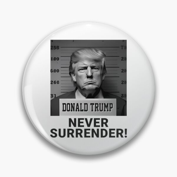 Item preview, Trump Never Surrender 2024 Mugshot designed and sold by ClothesRevolut.