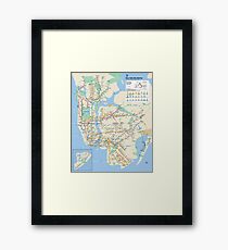 New York City Subway Map Framed Print