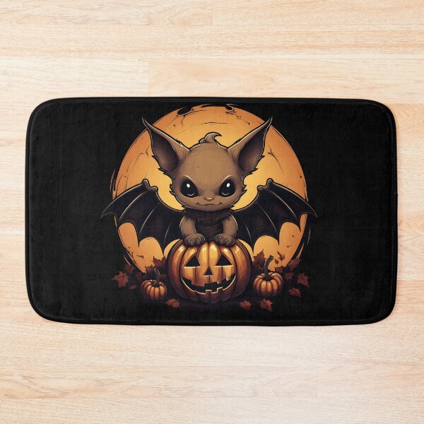 Item preview, Adorable Halloween Bat on a Pumpkin designed and sold by InkedBeasts.