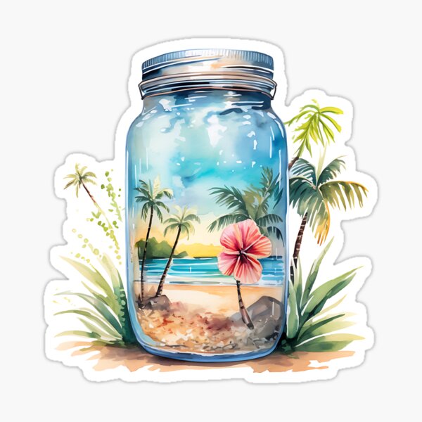 cute mason jars stickers Postcard for Sale by Nyanko-Sempai