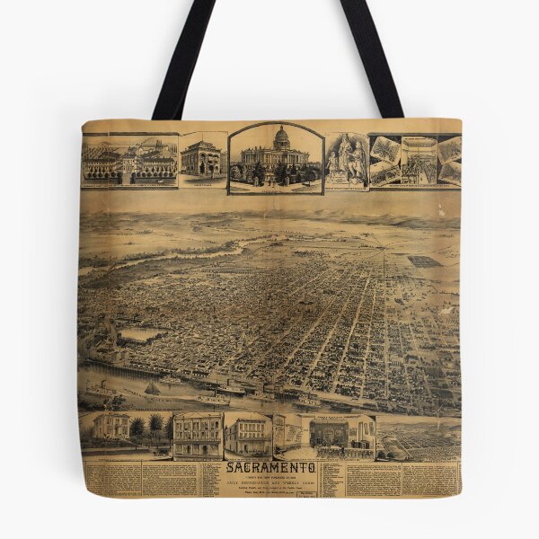 Item preview, Aerial View of Sacramento, California (circa 1890) designed and sold by allhistory.