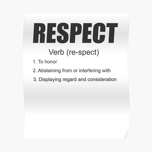 definition of respecting someone