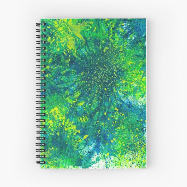 Item preview, Sacred Token From The Emerald Tablet #610 Original Hand-painted Abstract Painting Detail 3 In Teal Blue Green Yellow Earth Tones Inspired By Gaia Mother Nature Spring Summer Rain Forest Aquatic Plants designed and sold by Rainbow Artist Orlando L.