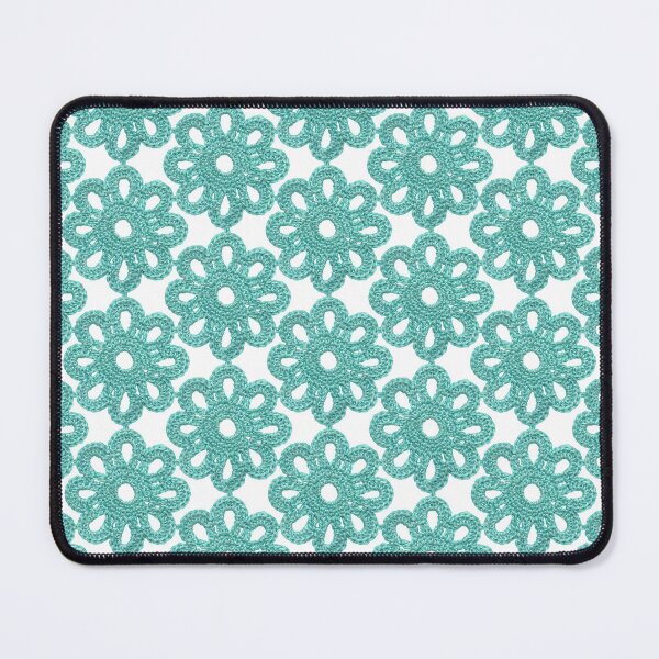 Item preview, Turquoise crochet flowers designed and sold by Groovy Gringa.