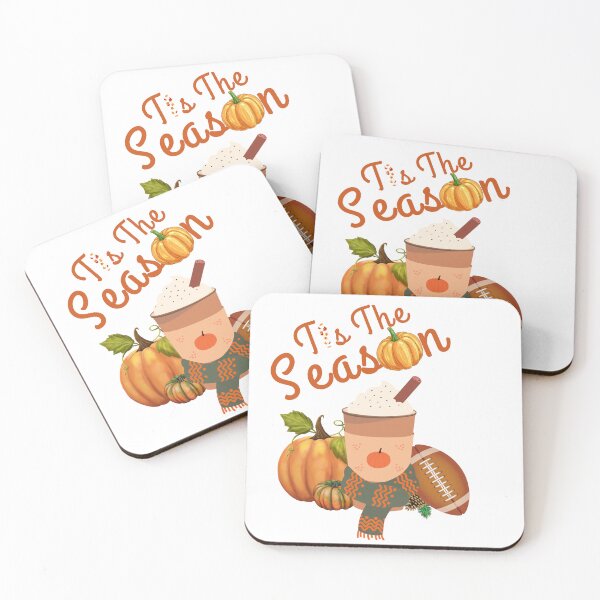 Item preview, Tis The Season Pumpkin Spice Latte Football Fall Season designed and sold by InkwaveDesigns.