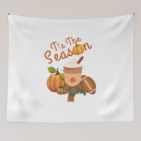 Item preview, Tis The Season Pumpkin Spice Latte Football Fall Season designed and sold by InkwaveDesigns.