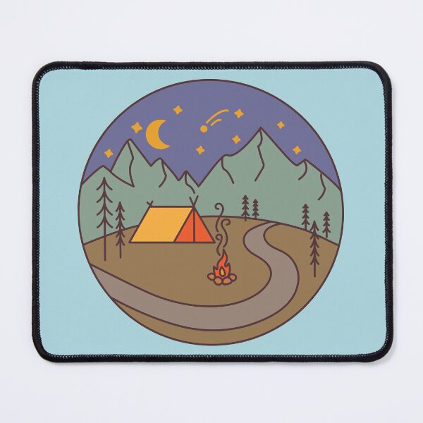 Item preview, Campsite Lineart designed and sold by Atomic Ducky.