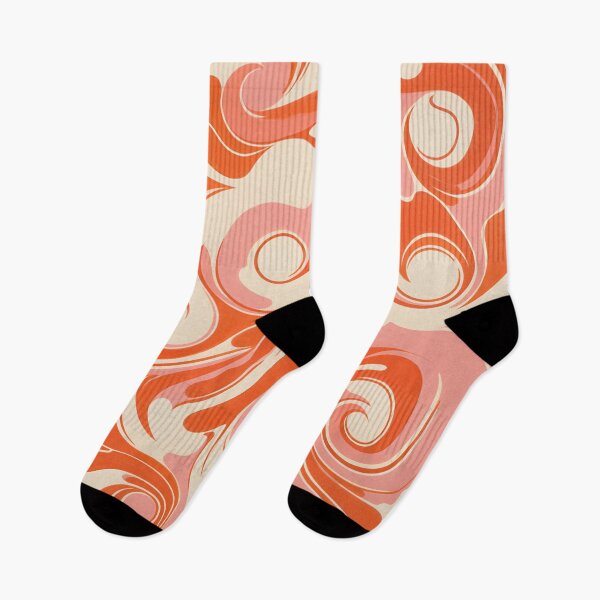 Item preview, Orange Pink Swirl Abstract Retro designed and sold by trajeado14.