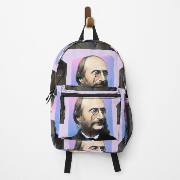 Item preview, German French Composer Jacques Offenbach - purple pink - illustration  designed and sold by Litstoy.